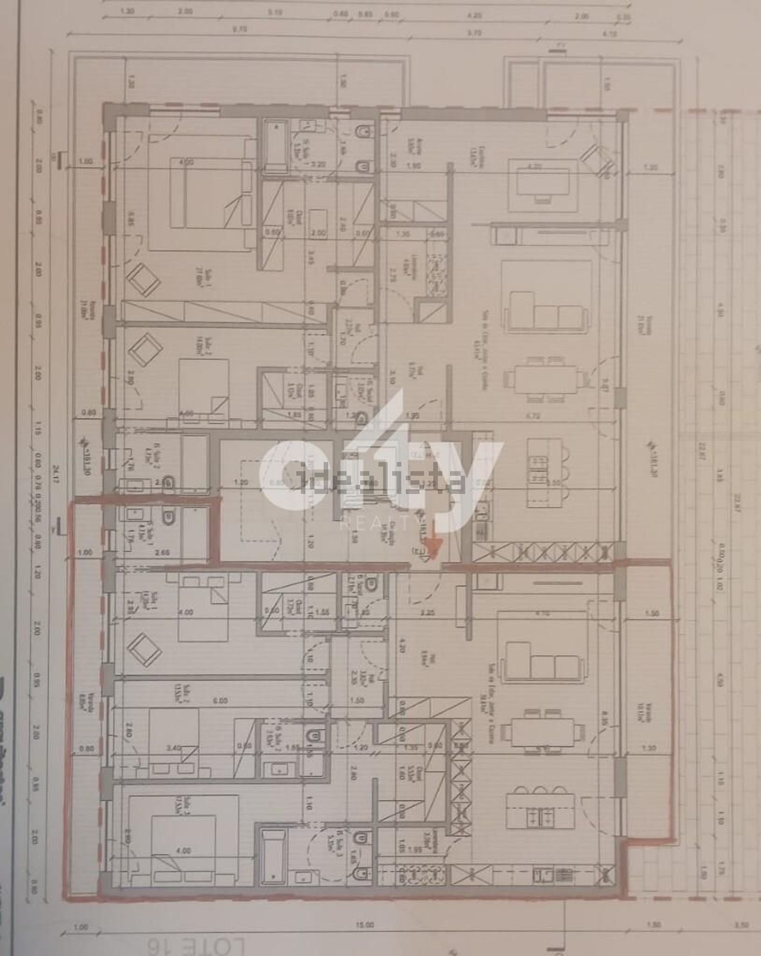 公寓 t3出售在Rua Doutor Sabino Galrão - 平面图