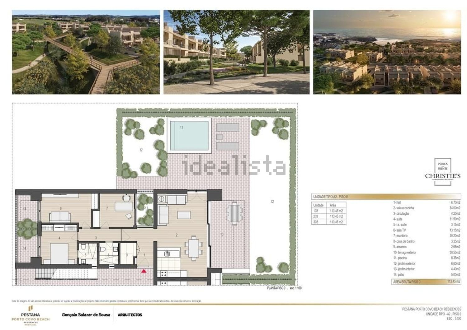 公寓 t2出售在Porto Covo - 平面图