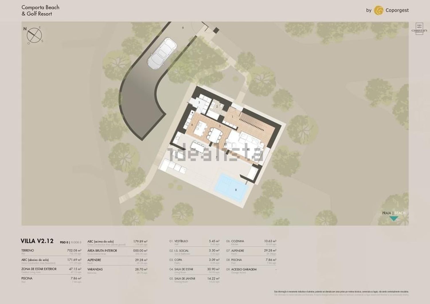 小楼房或别墅出售在Tróia - 平面图