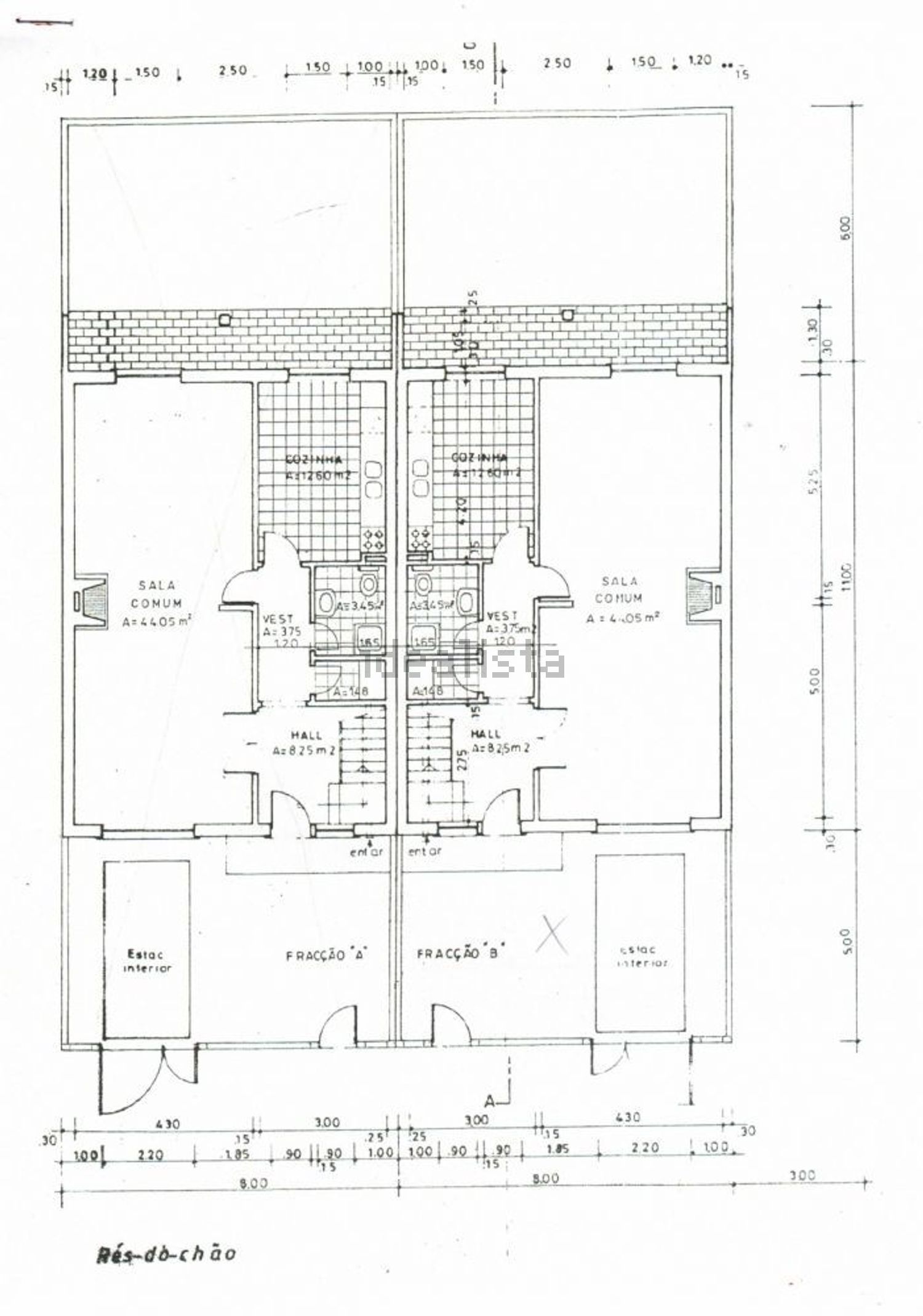 联排别墅出售在Moita - 平面图