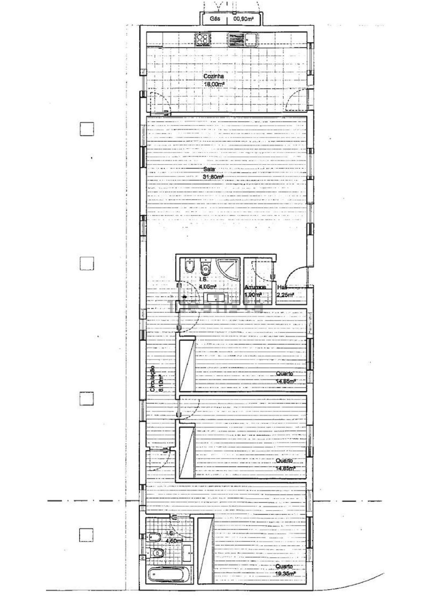 农庄出售在Estrada Vale Porrim s/n - 平面图