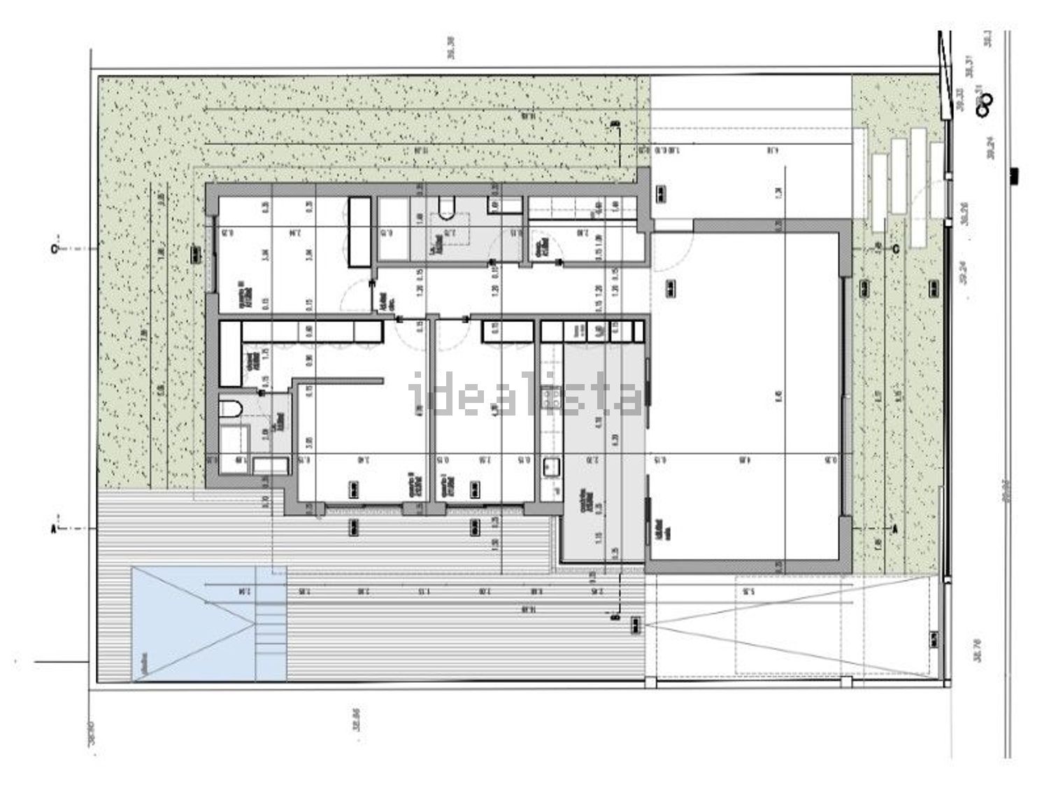 小楼房或独栋别墅出售在Moita - 平面图