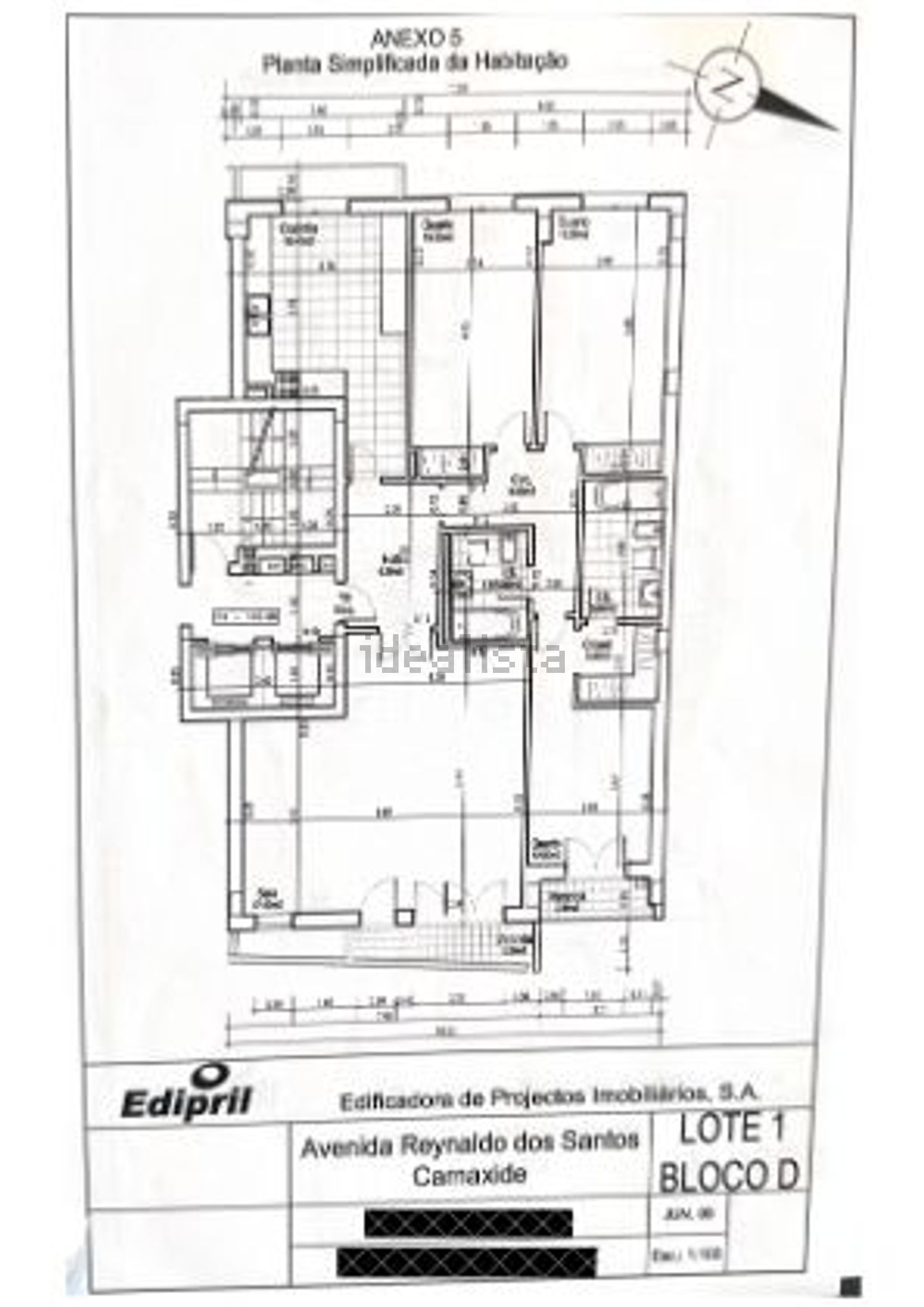 公寓 t3出售在Praceta Alvaro Ruas, 4 - 平面图