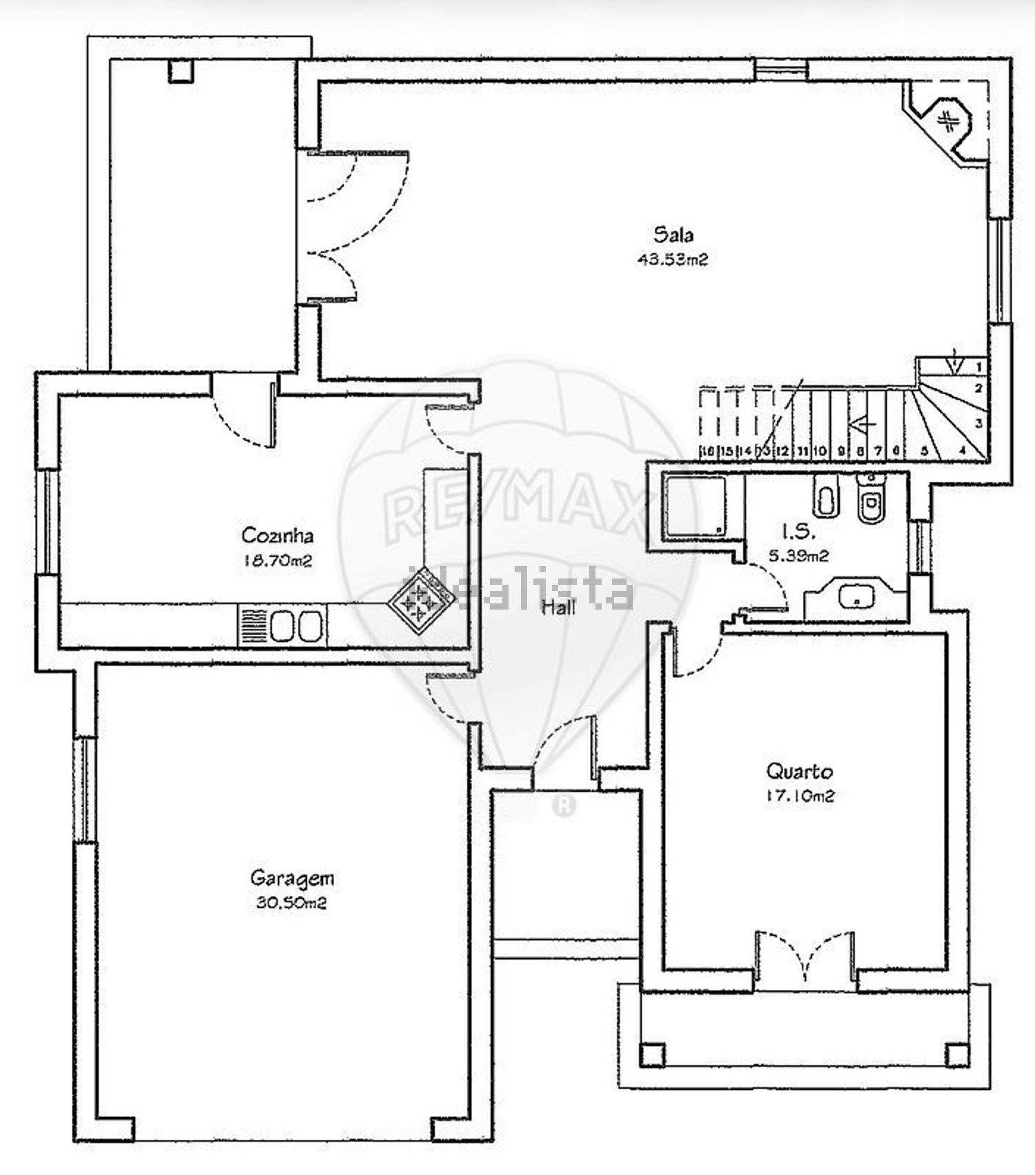 小楼房或独栋别墅出售在Rua Filipe Sapateiro - 平面图