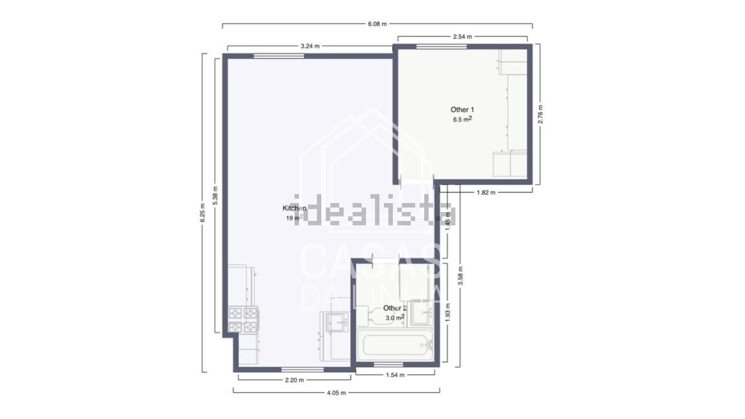 出租公寓 t1在Santa Engrácia - 平面图