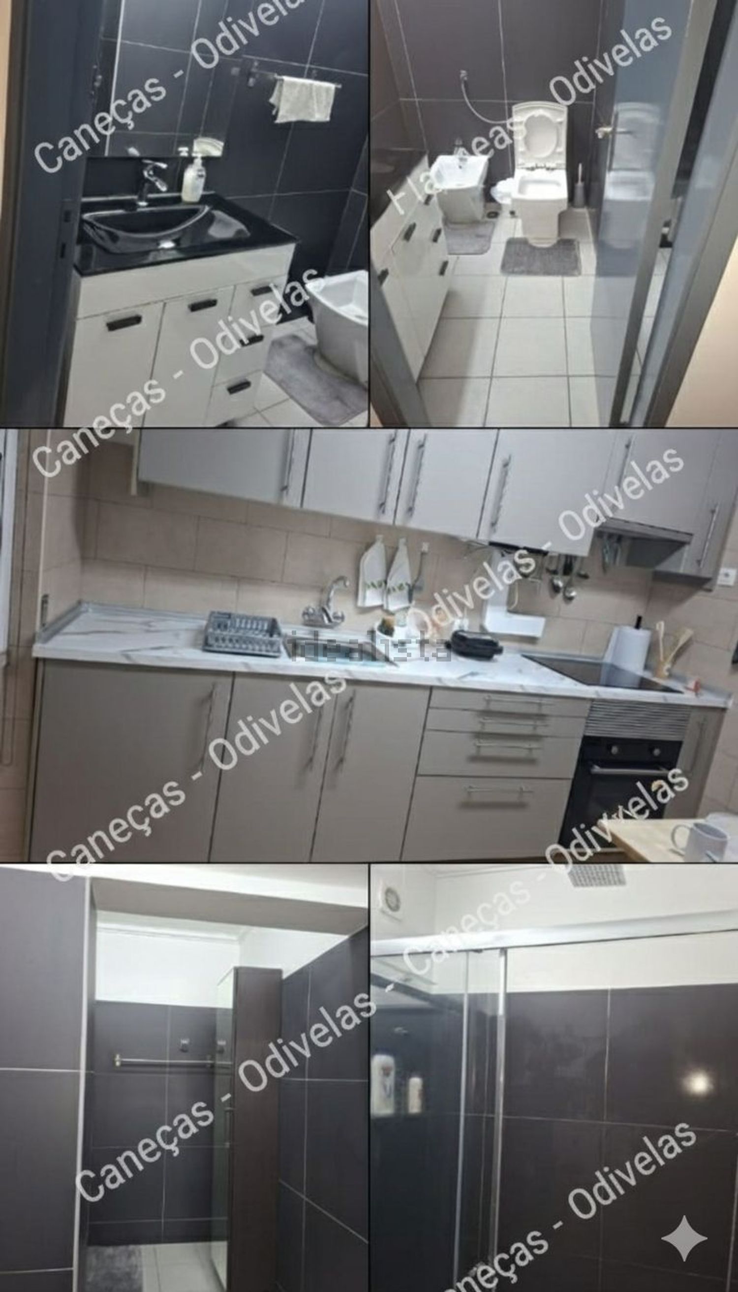 出租房间在Ramada e Caneças - 厨房