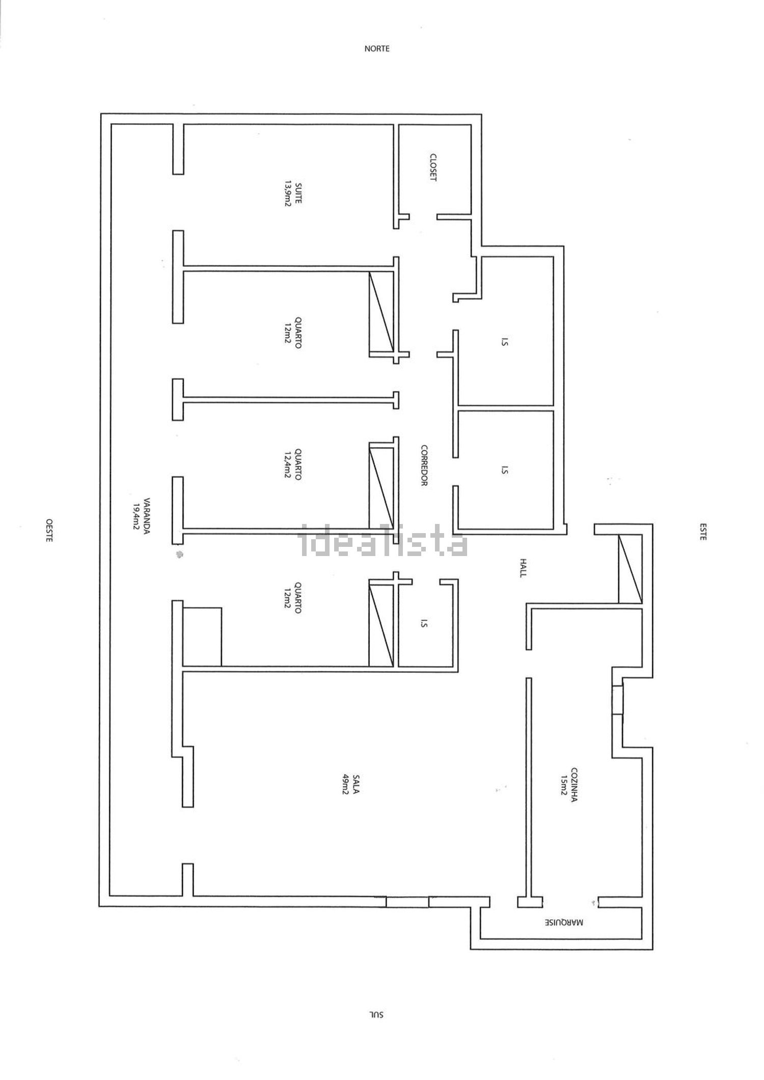 出租公寓 t4在Rua Major Neutel de Abreu - 平面图