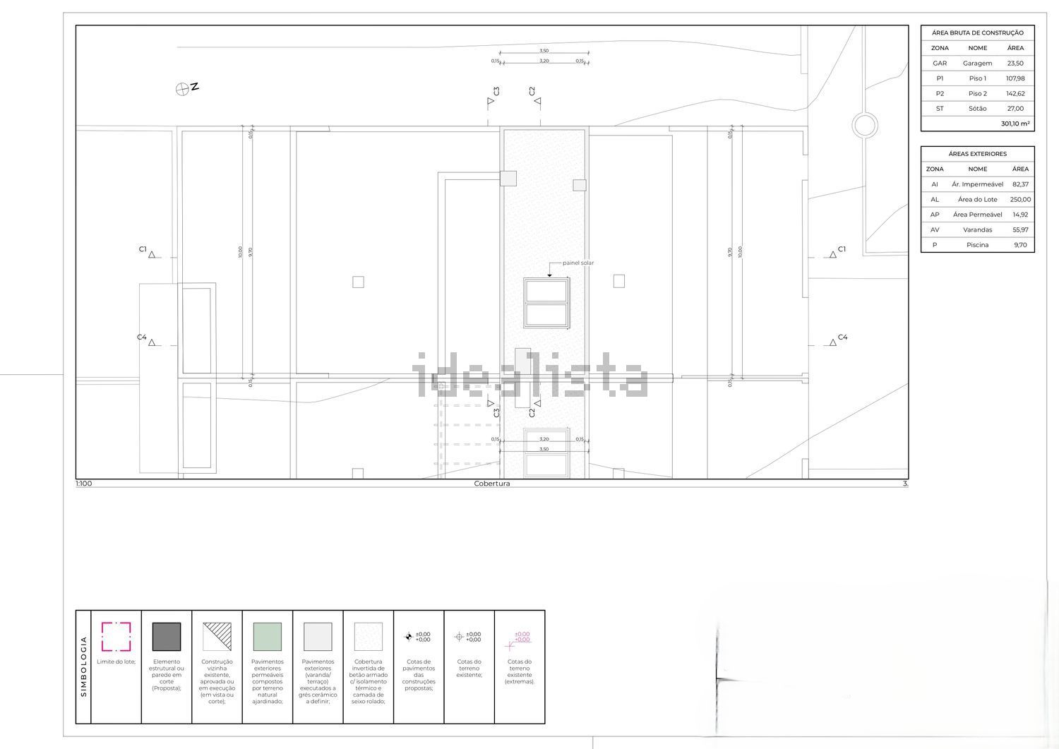 双拼别墅出售在Rua 11 de Março s/n - 平面图