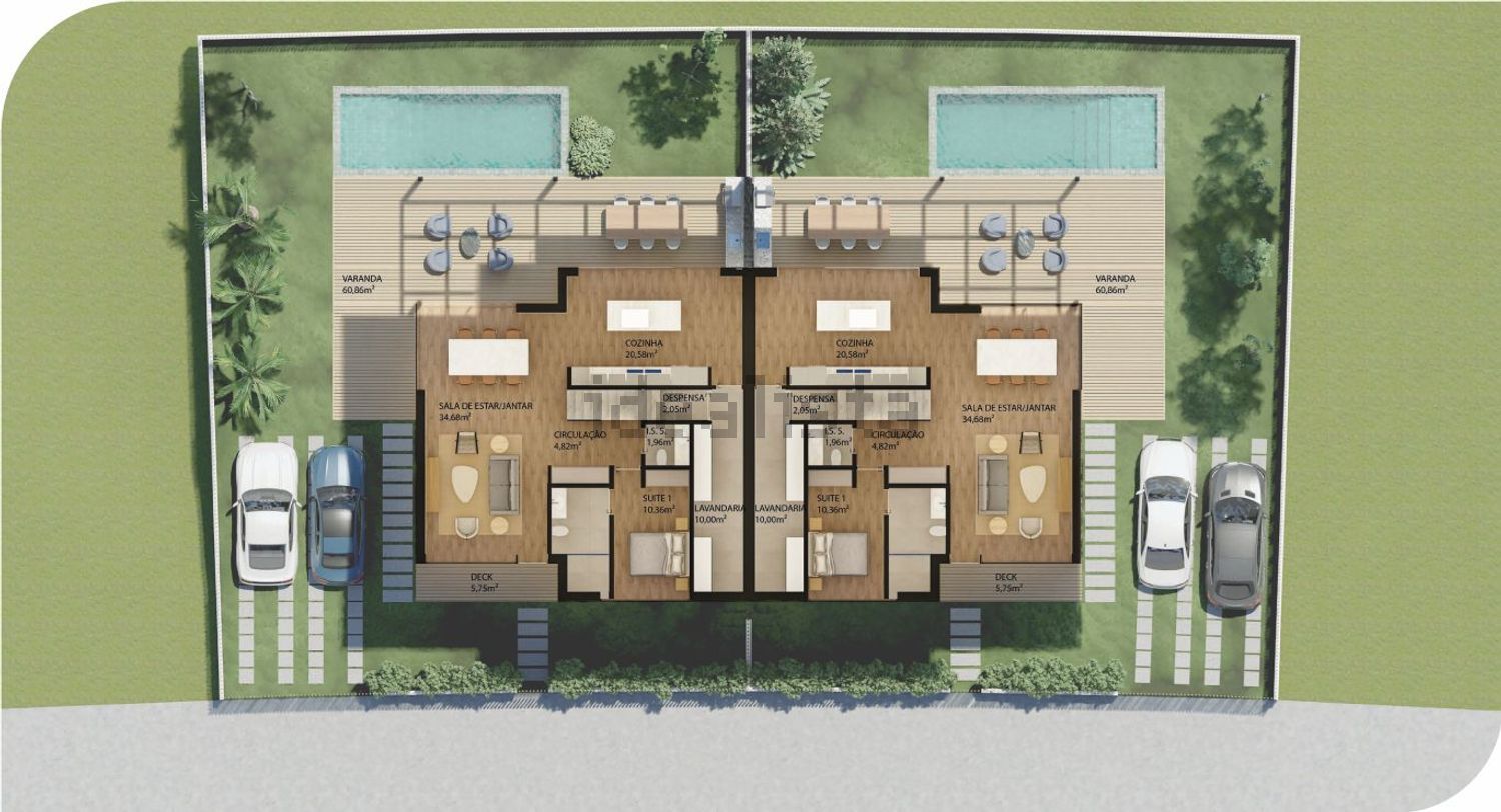 双拼别墅出售在Rua de Cacilhas, 1 a - 平面图