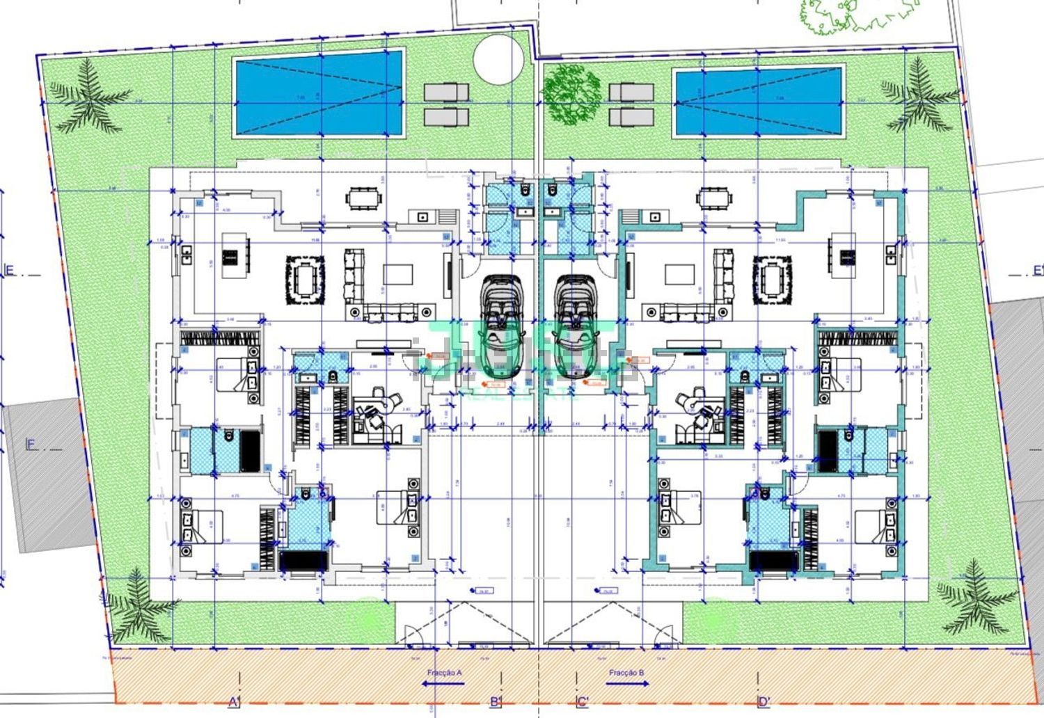 小楼房或独栋别墅出售Azeitão - 平面图