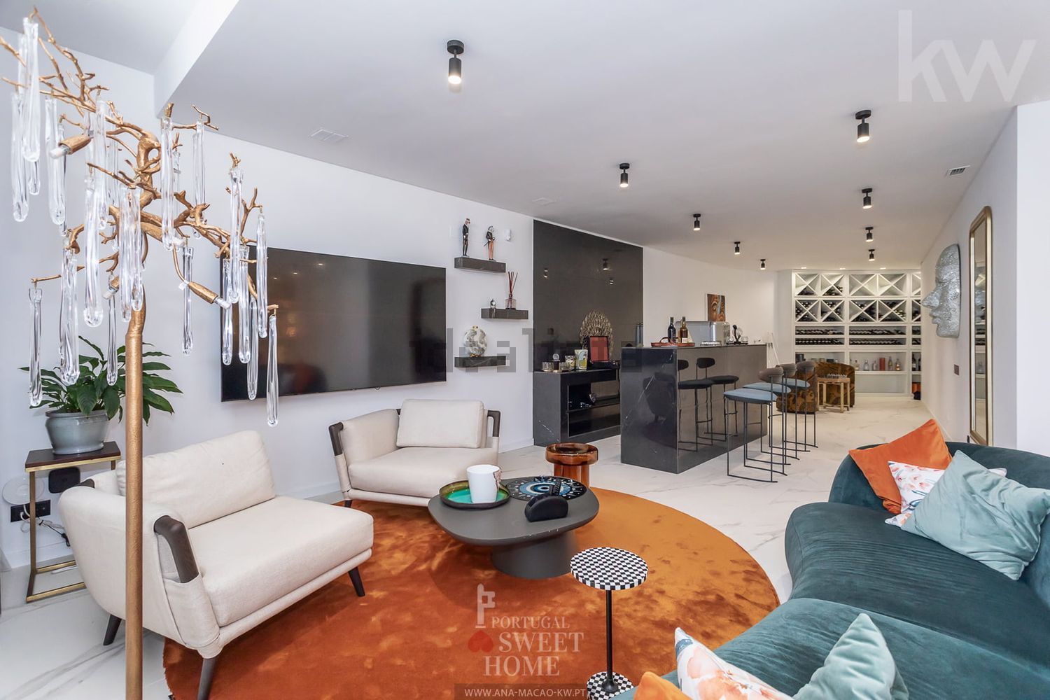 小楼房或独栋别墅出售在Beloura - Penha Longa - 客厅