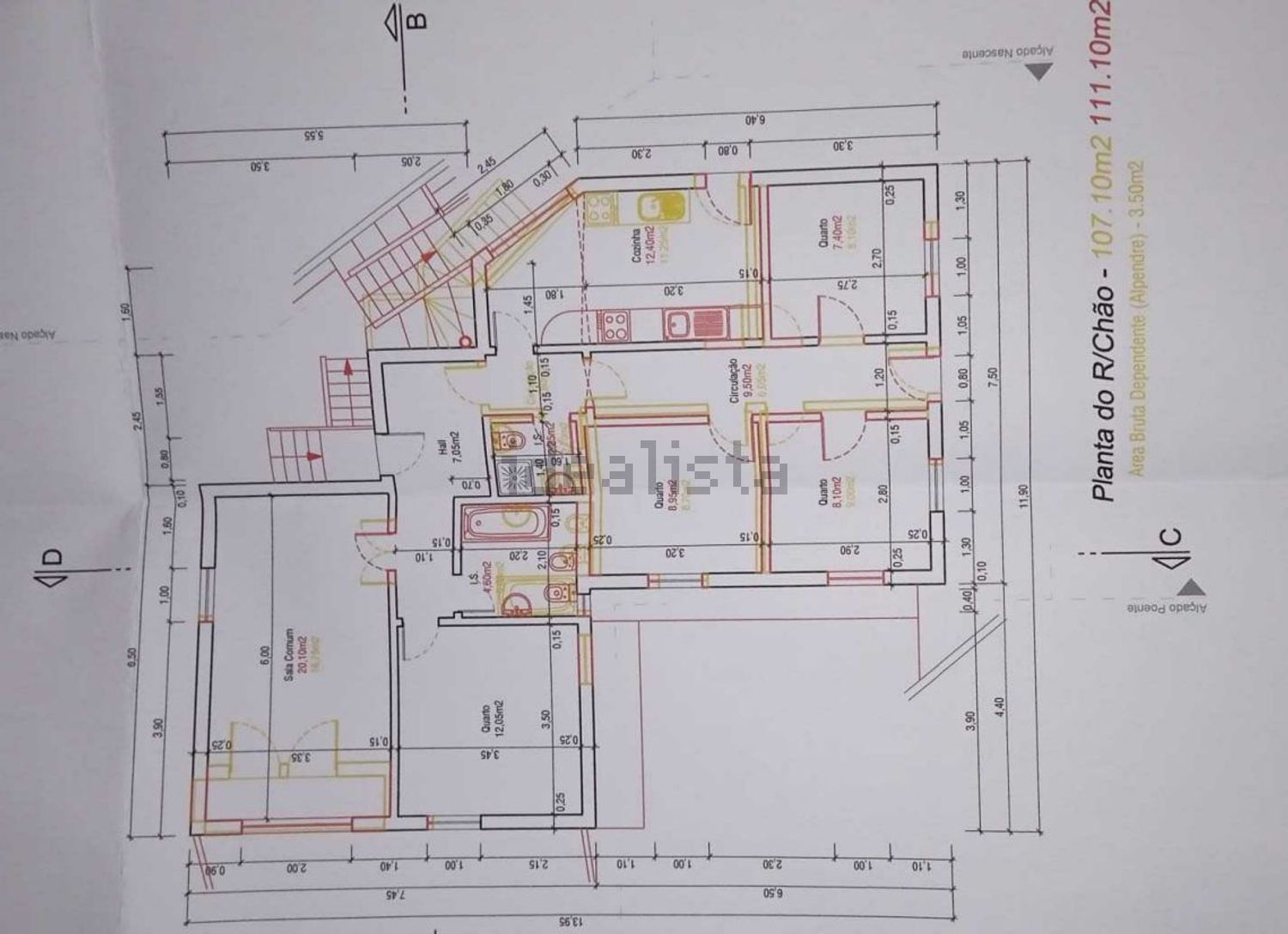 小楼房或独栋别墅出售在Rua do Carrosel, 1 - 平面图