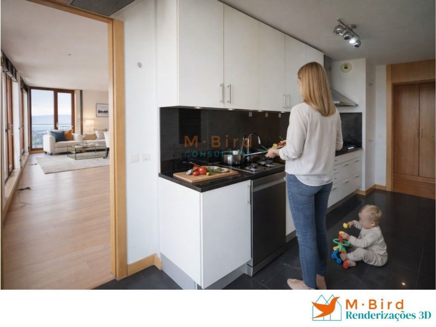 公寓 t4出售在Rua Gaivotas em Terra - 厨房