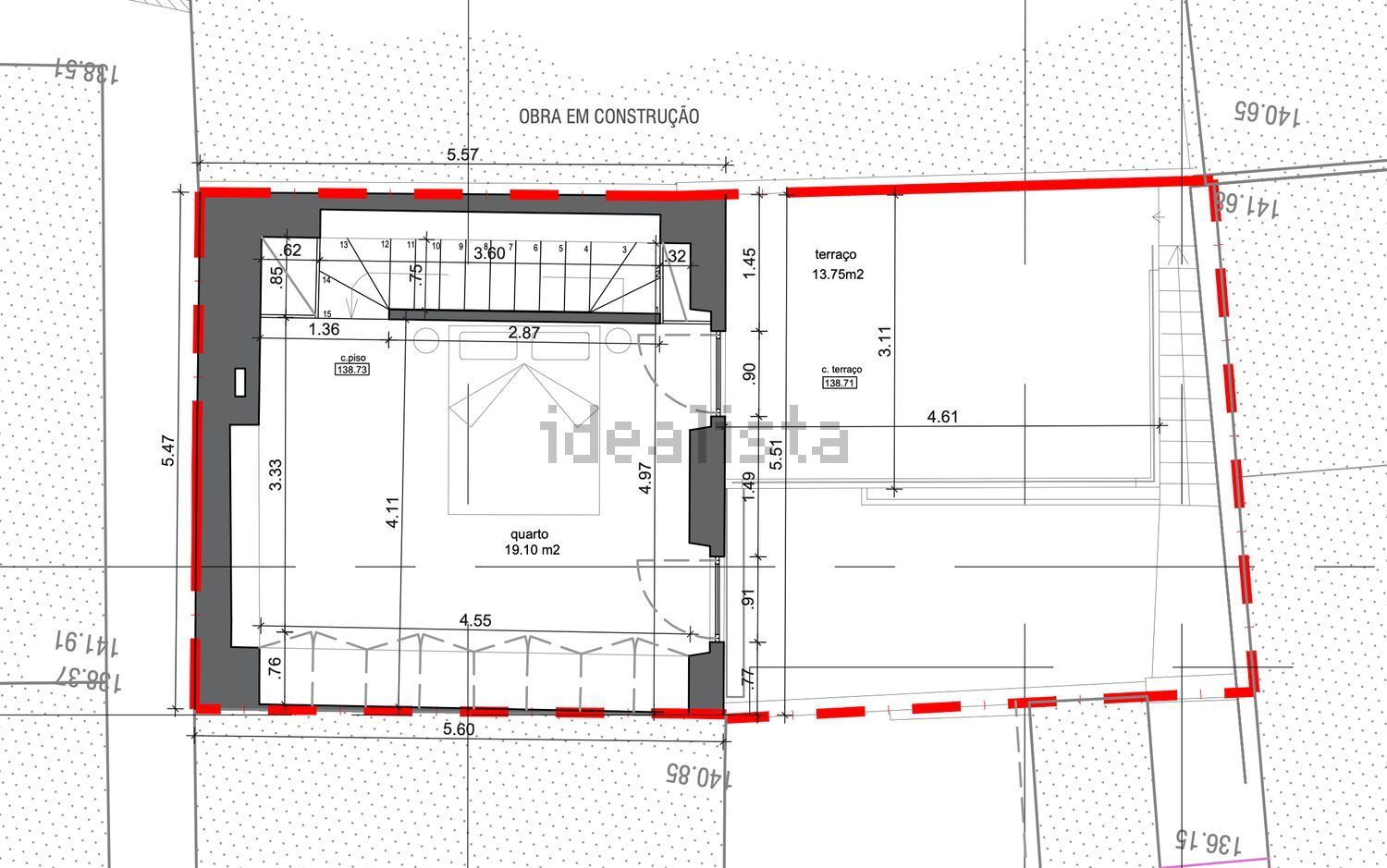 双拼别墅出售在Travessa dos Moleirinhos, 10 - 平面图