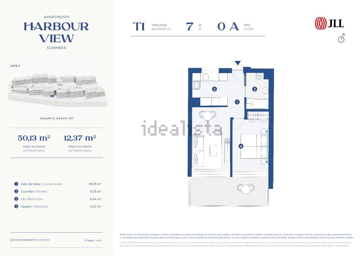 公寓 t1出售在Zambujal - Aiana - 平面图