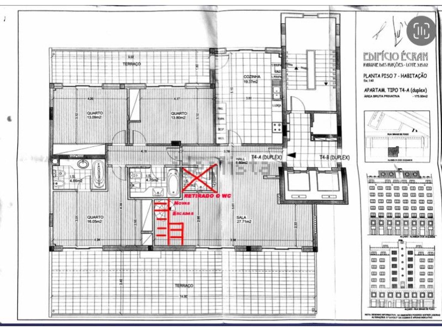 顶层公寓出售在Alameda dos Oceanos - 平面图