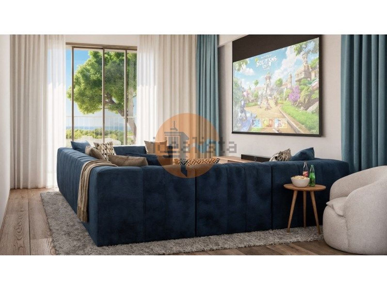 小楼房或独栋别墅出售在Caparica e Trafaria - 客厅