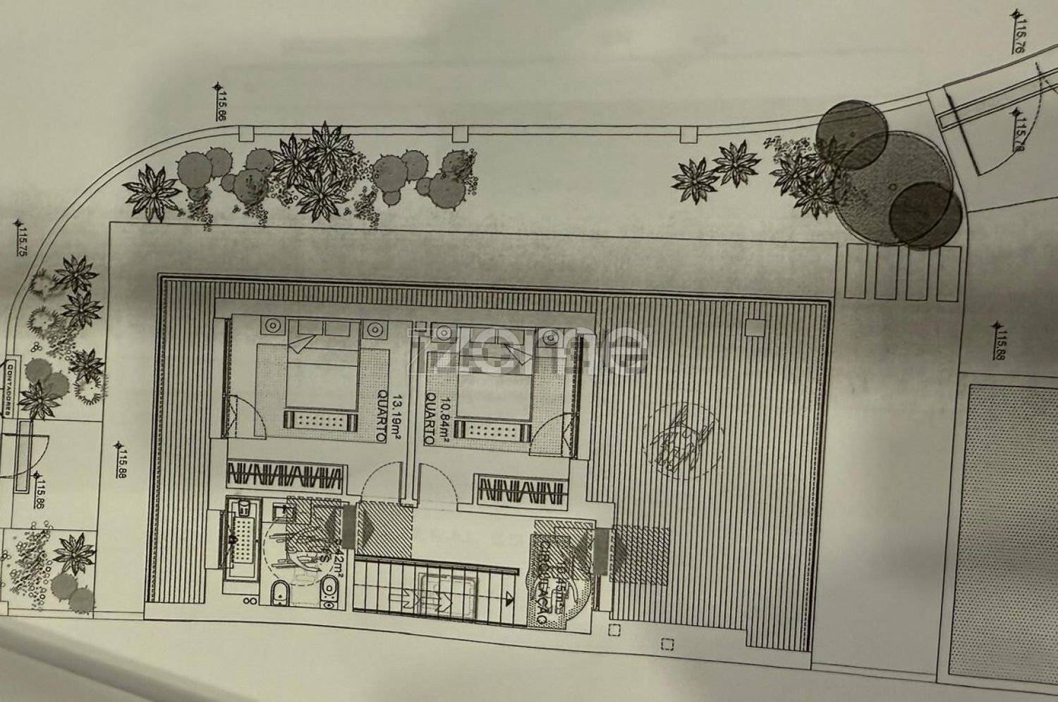 出租双拼别墅在Rua Portelas, 47 a - 平面图