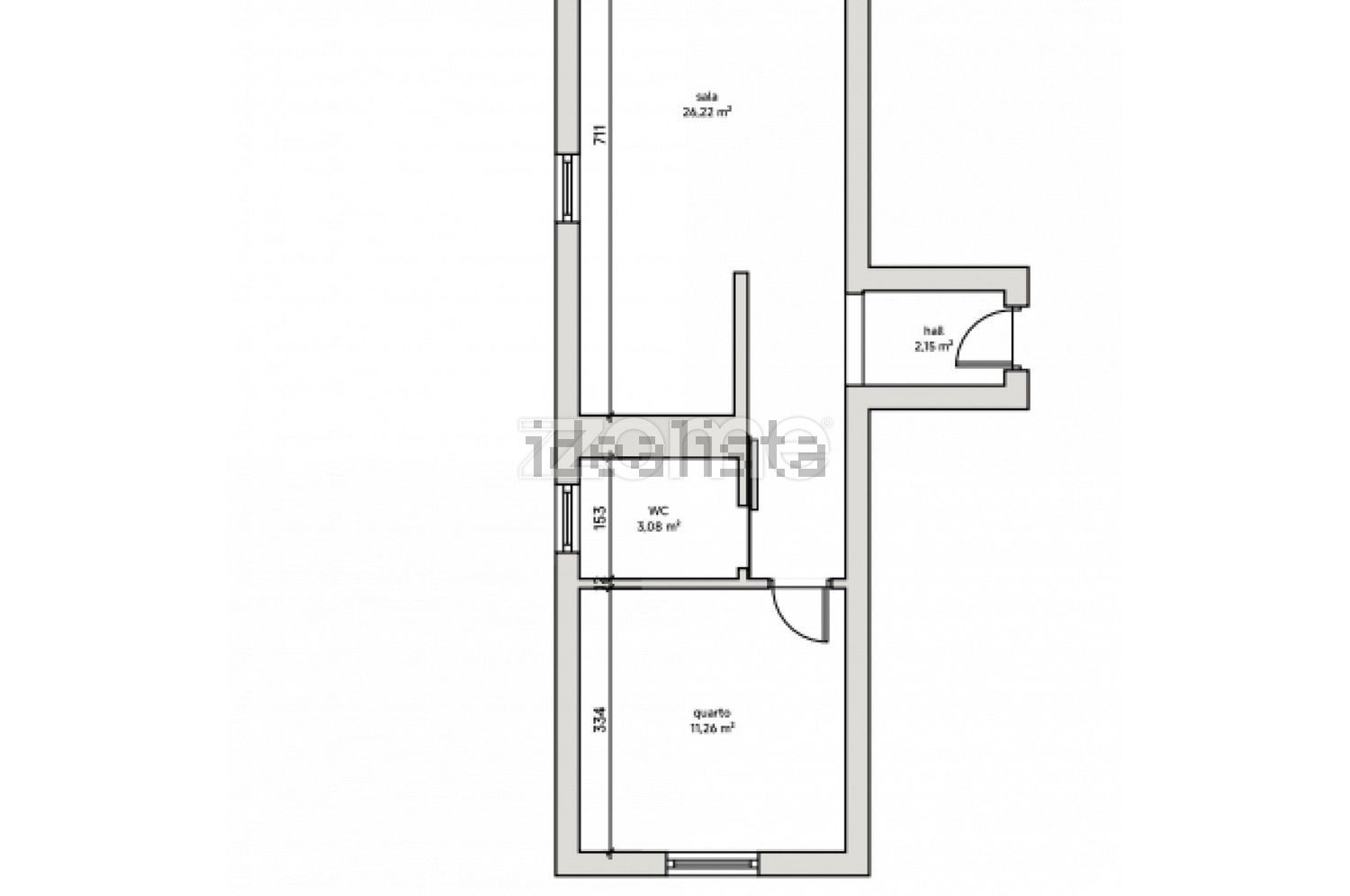 公寓 t1出售在Rua Vasco Santana, 1 - 平面图