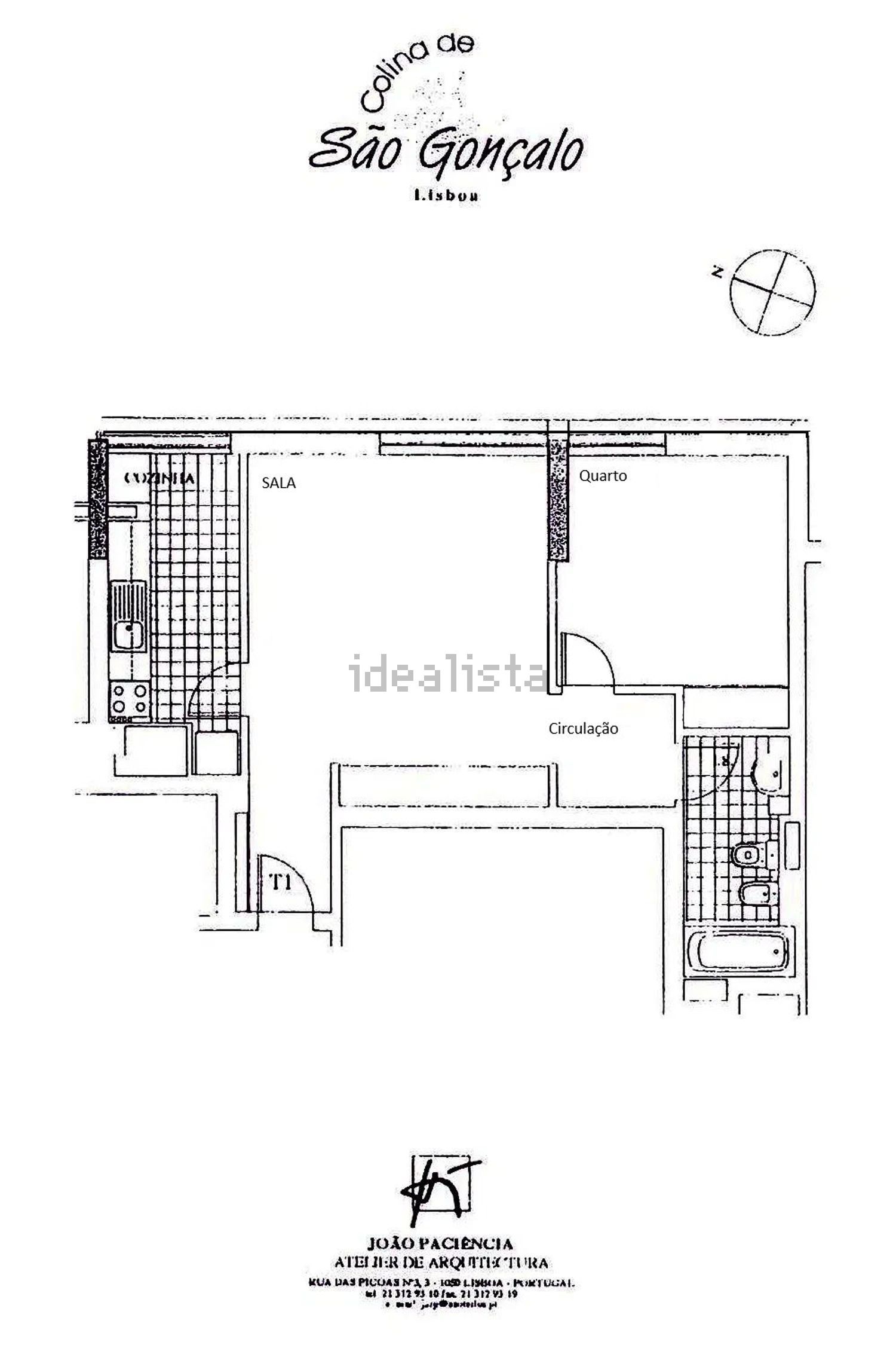 公寓 t1出售在Rua Martin Luther King, 7 - 平面图