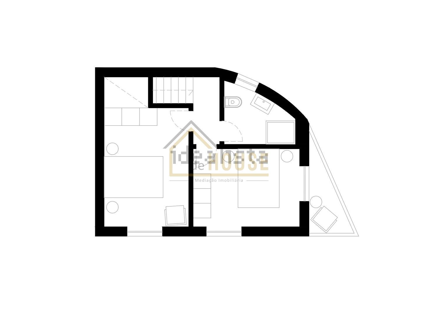 小楼房或独栋别墅出售在Rua da Cerda - 平面图