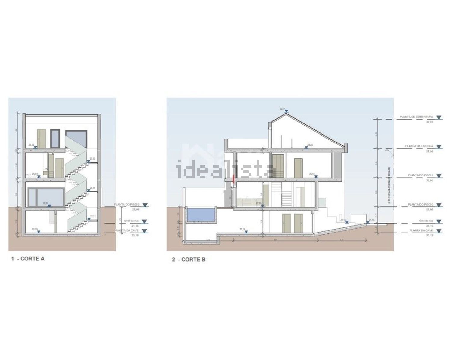 联排别墅出售在Rua dos Morangos - 平面图