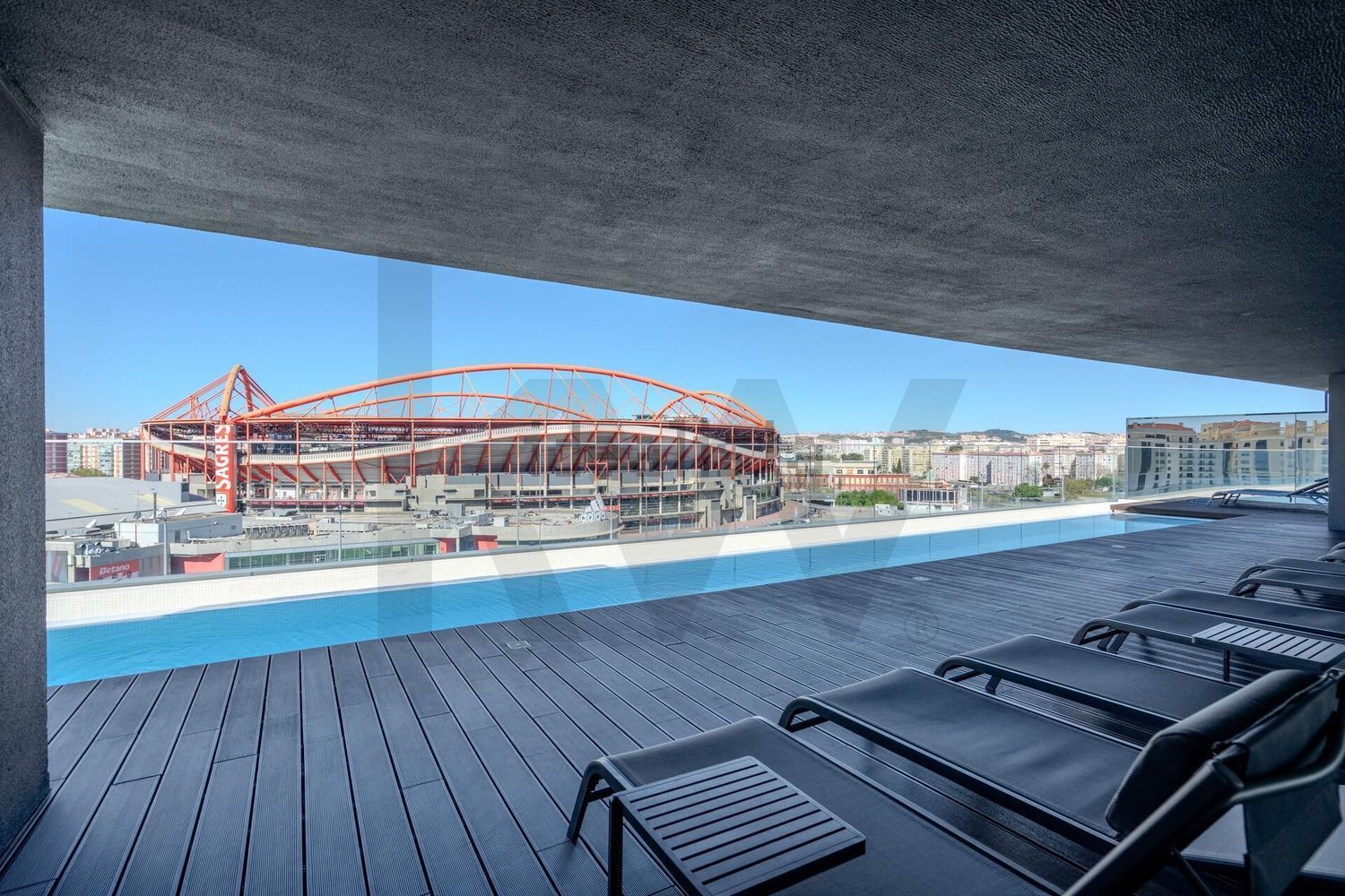 出租公寓 t1在Rua António Alçada Baptista, 10 - 游泳池