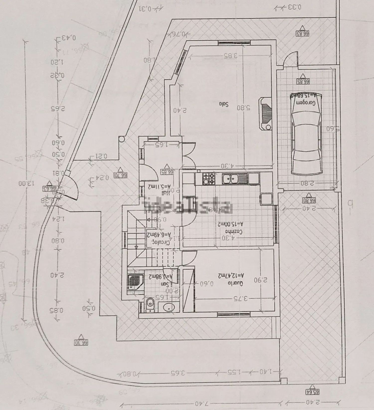 小楼房或独栋别墅出售在Travessa da Fé - 平面图
