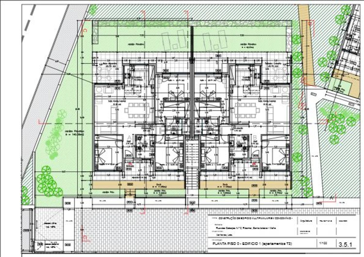 公寓 t3出售在Rua dos Cabeços - 平面图