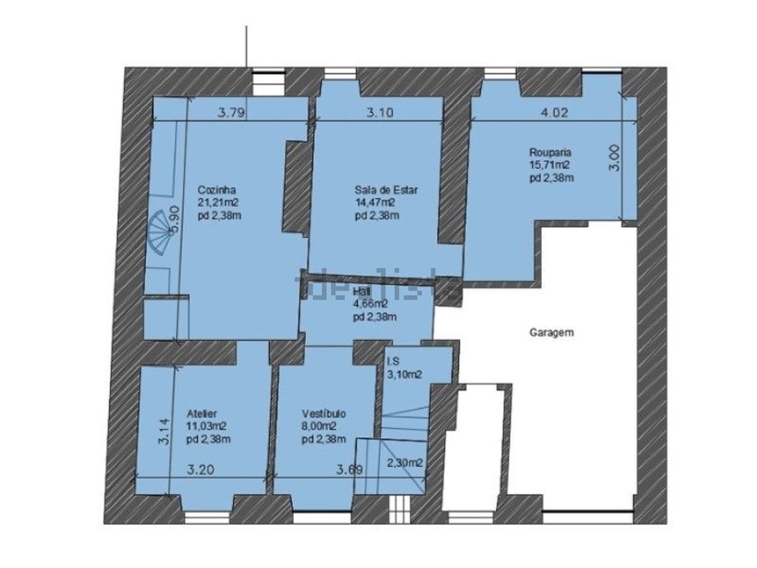 小楼房或独栋别墅出售在Carriche - Hospital das Forças Armadas - 平面图