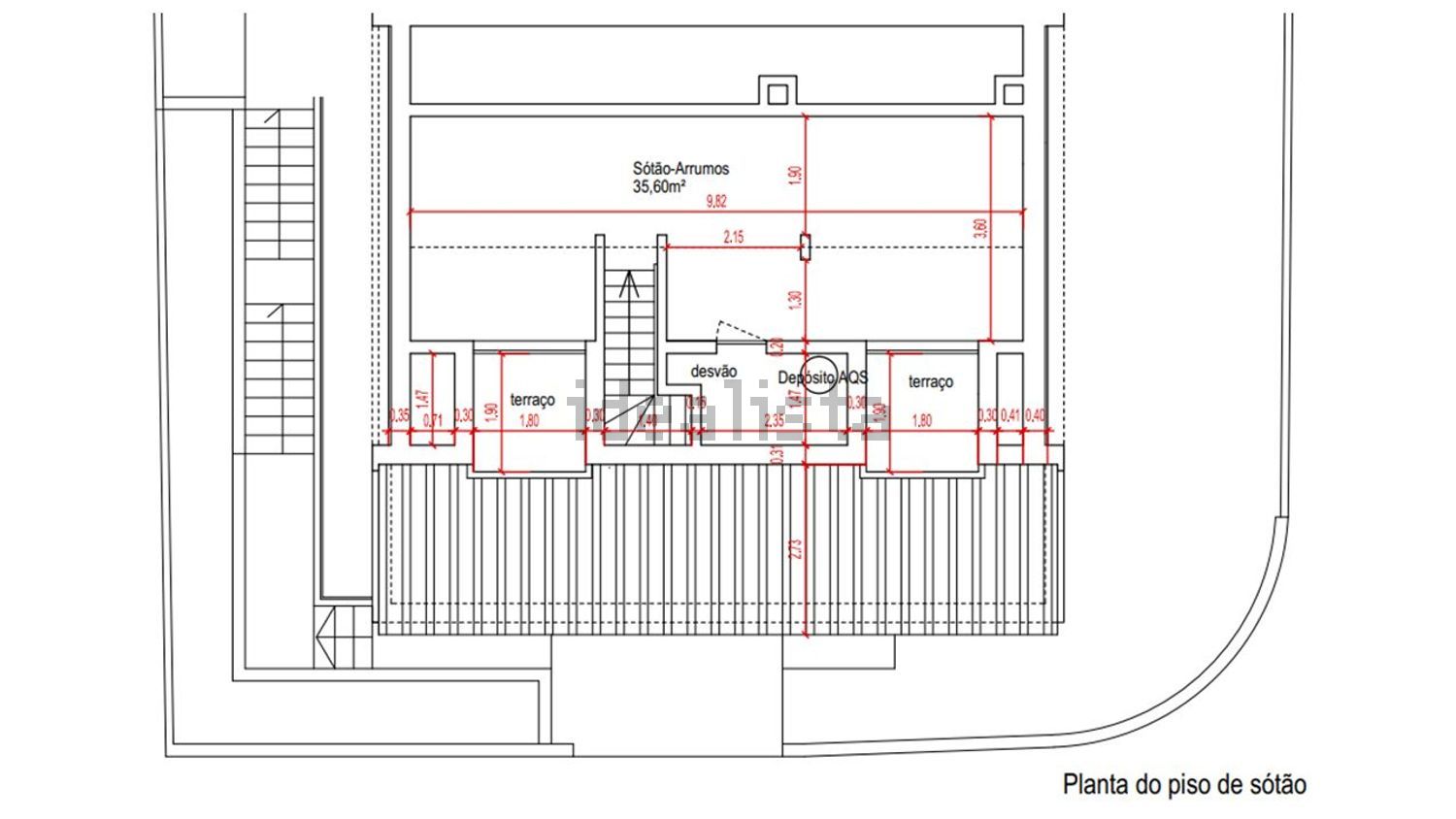 小楼房或独栋别墅出售在Rua do Massapêz, 43 - 平面图