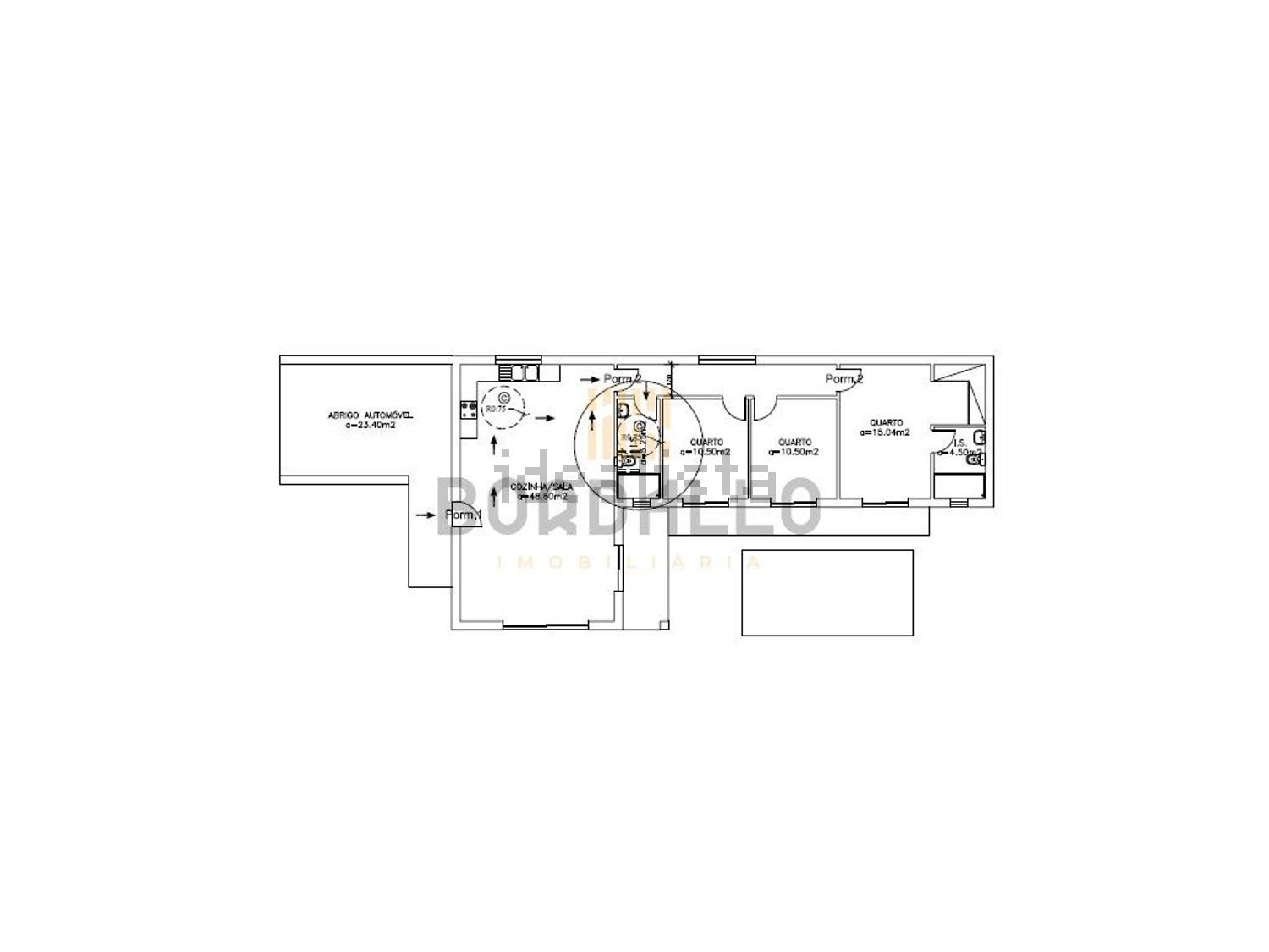 小楼房或独栋别墅出售在Rua do Serrado - 平面图