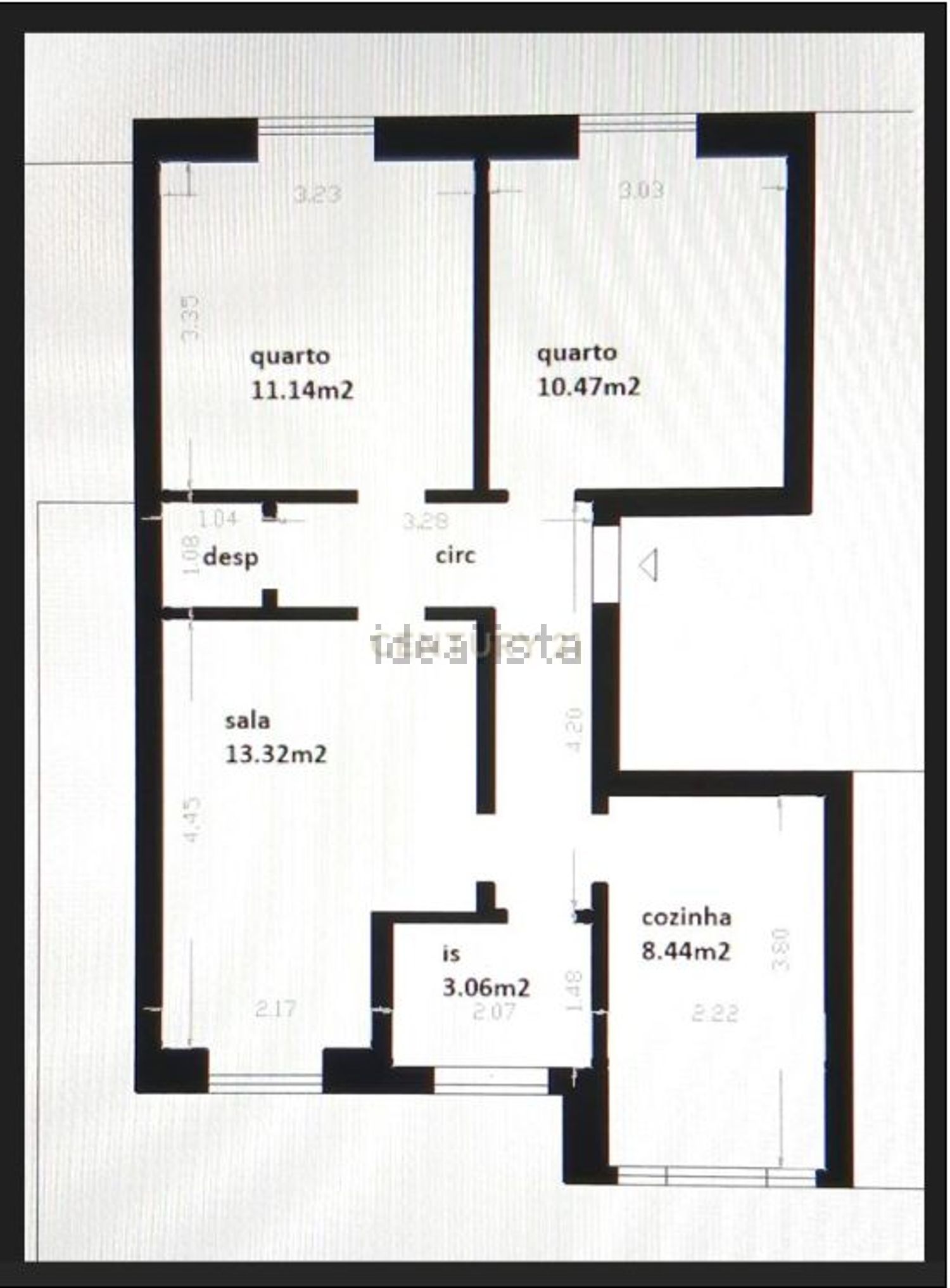 公寓 t2出售在Rua Luís de Camões, 14 - 平面图
