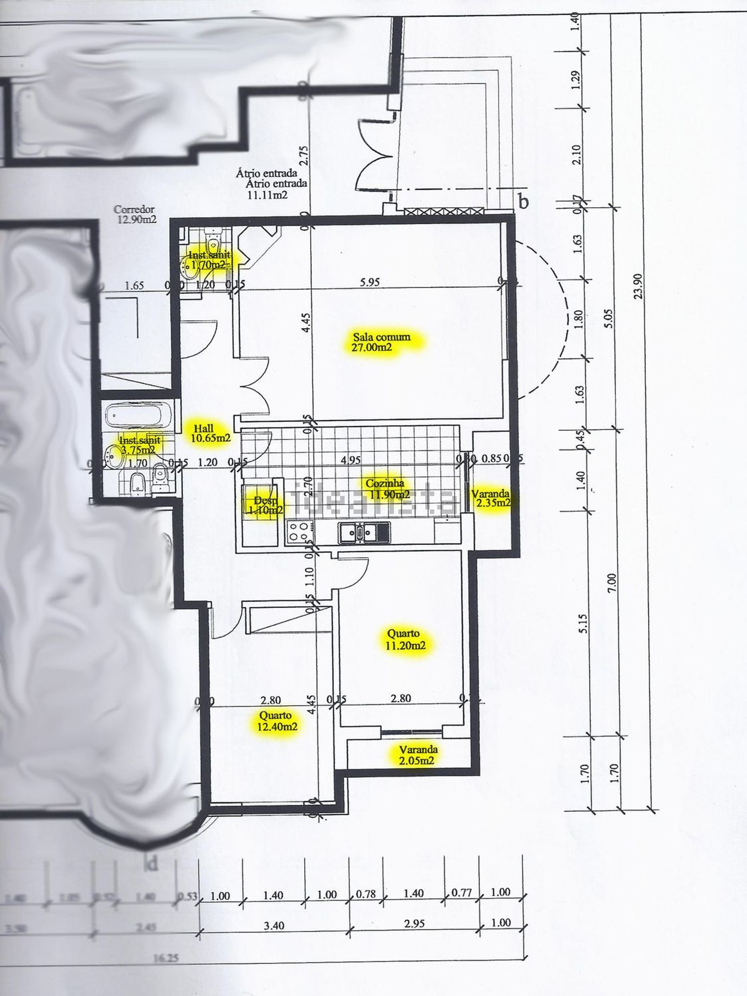 出租公寓 t2在Rua do Forno, 2 - 平面图