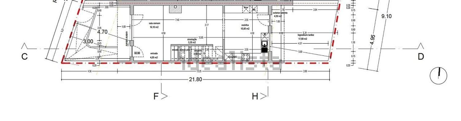 双拼别墅出售在Rua da Cancelinha, 12 - 平面图