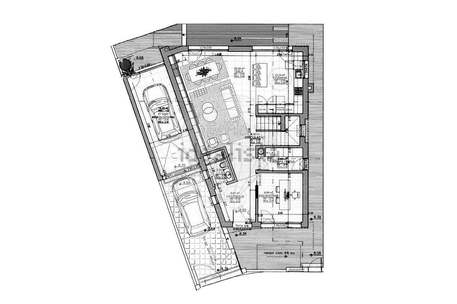 小楼房或独栋别墅出售在Rua da Ribeira - 平面图