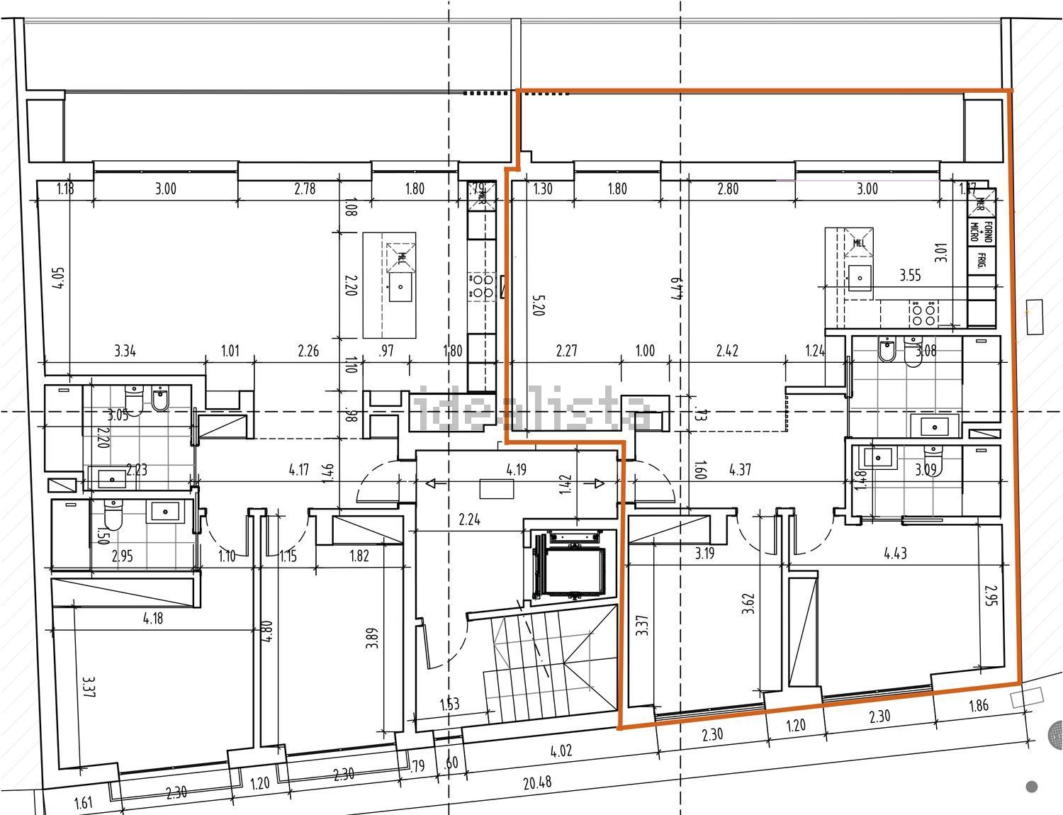 出租公寓 t2在Travessa das Prioras, 3 - 平面图