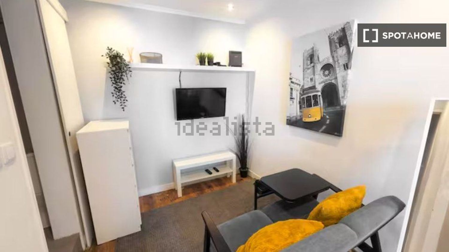 出租t0（单人公寓）在Largo do Sequeira - 客厅