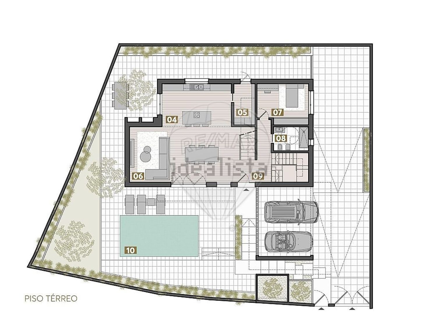 小楼房或独栋别墅出售在Rua Antero de Quental - 平面图