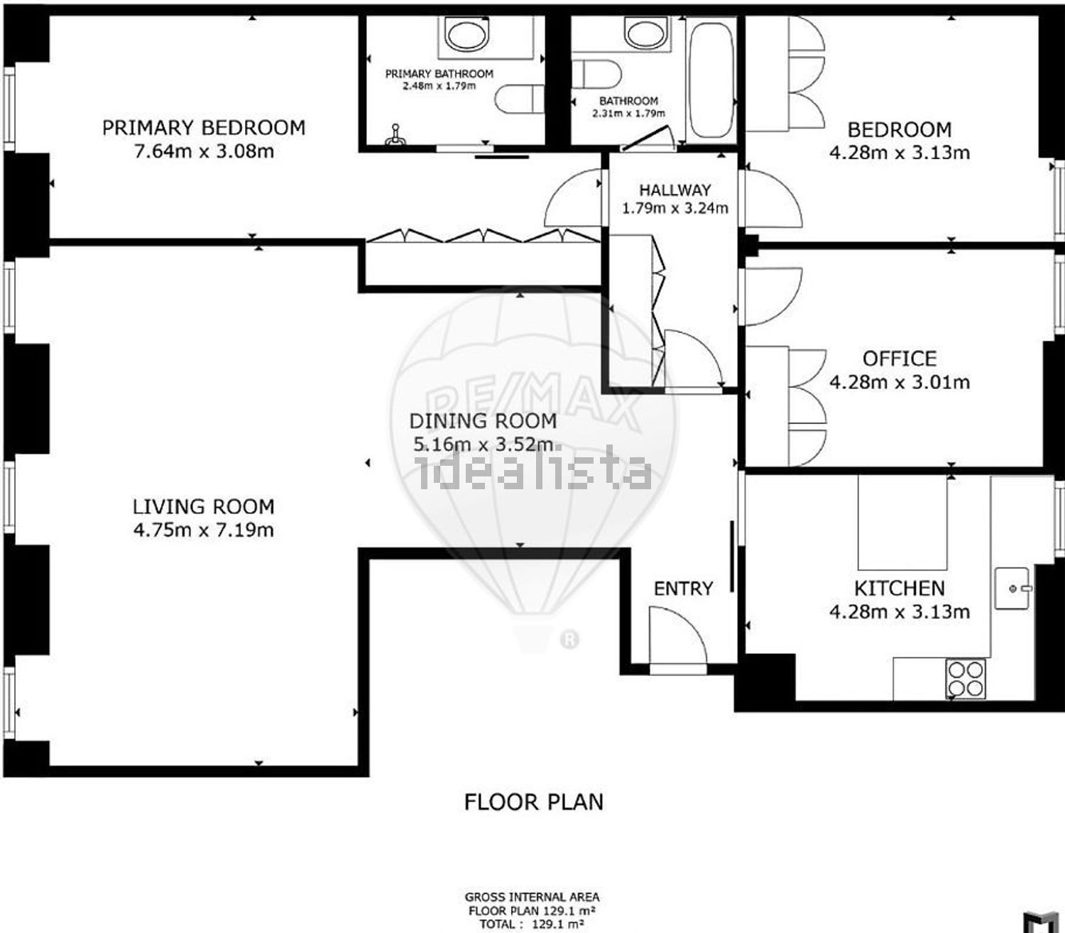 公寓 t3出售在Rua de São Bernardo, 34 a - 平面图