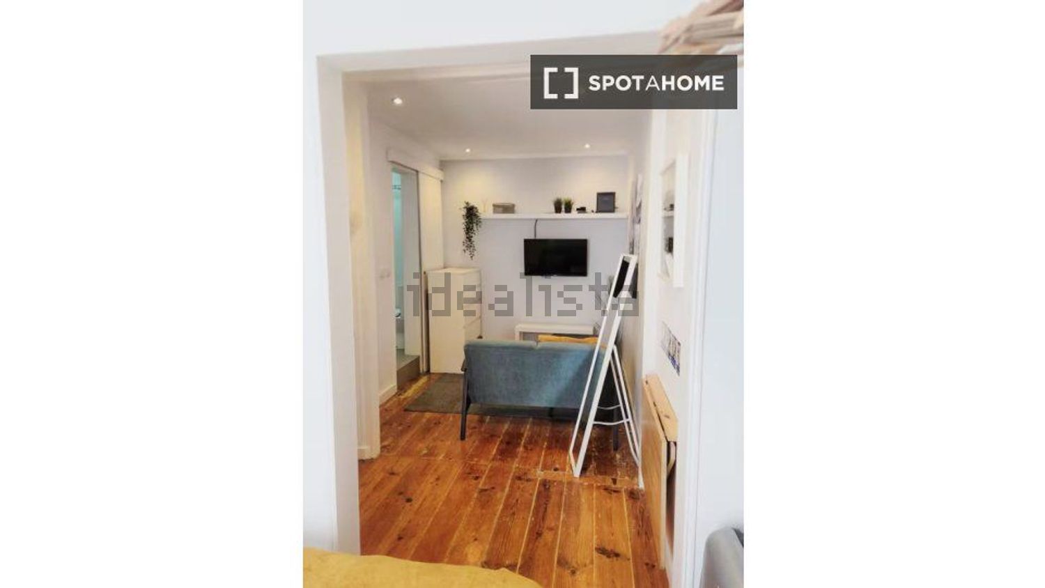 出租t0（单人公寓）在Largo do Sequeira - 客厅