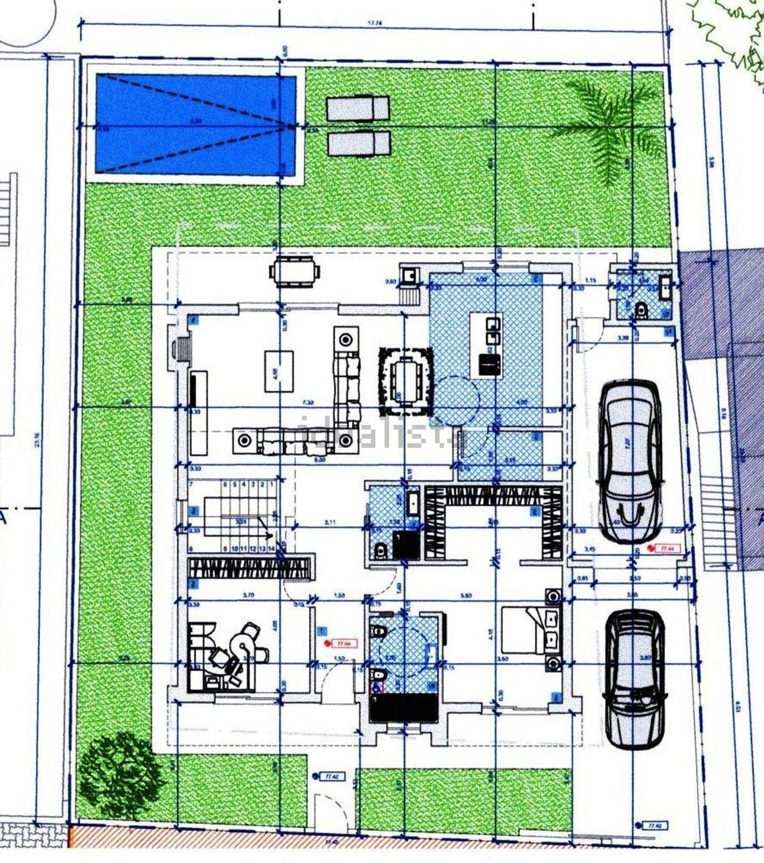 小楼房或独栋别墅出售在Vale de Choupos - Choilo - Galeotas - 平面图