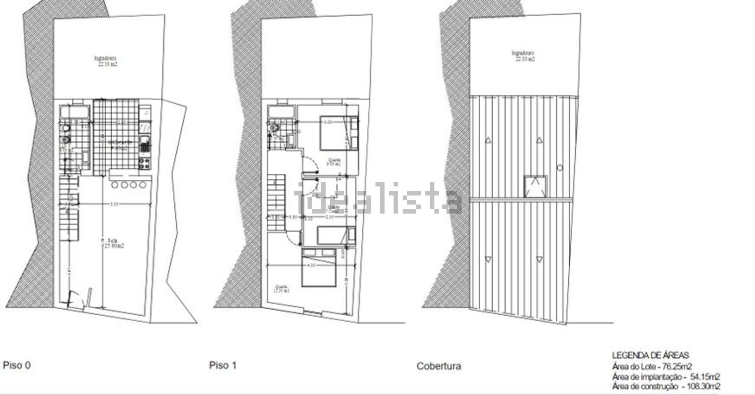 小楼房或独栋别墅出售在Rua David José Chitas, 8 - 平面图