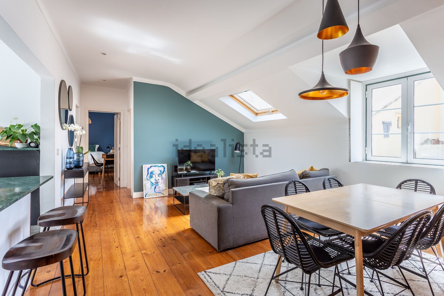 出租公寓 t2在Travessa do Cabral - 客厅