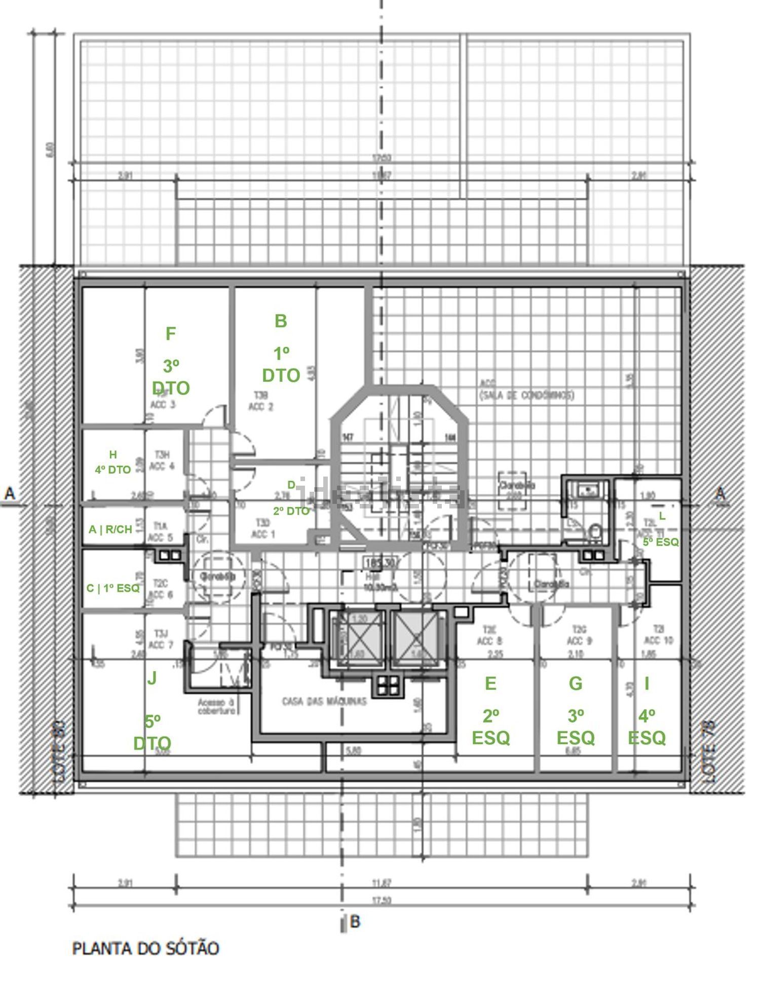 公寓 t3出售在Rua Henrique Campos - 平面图
