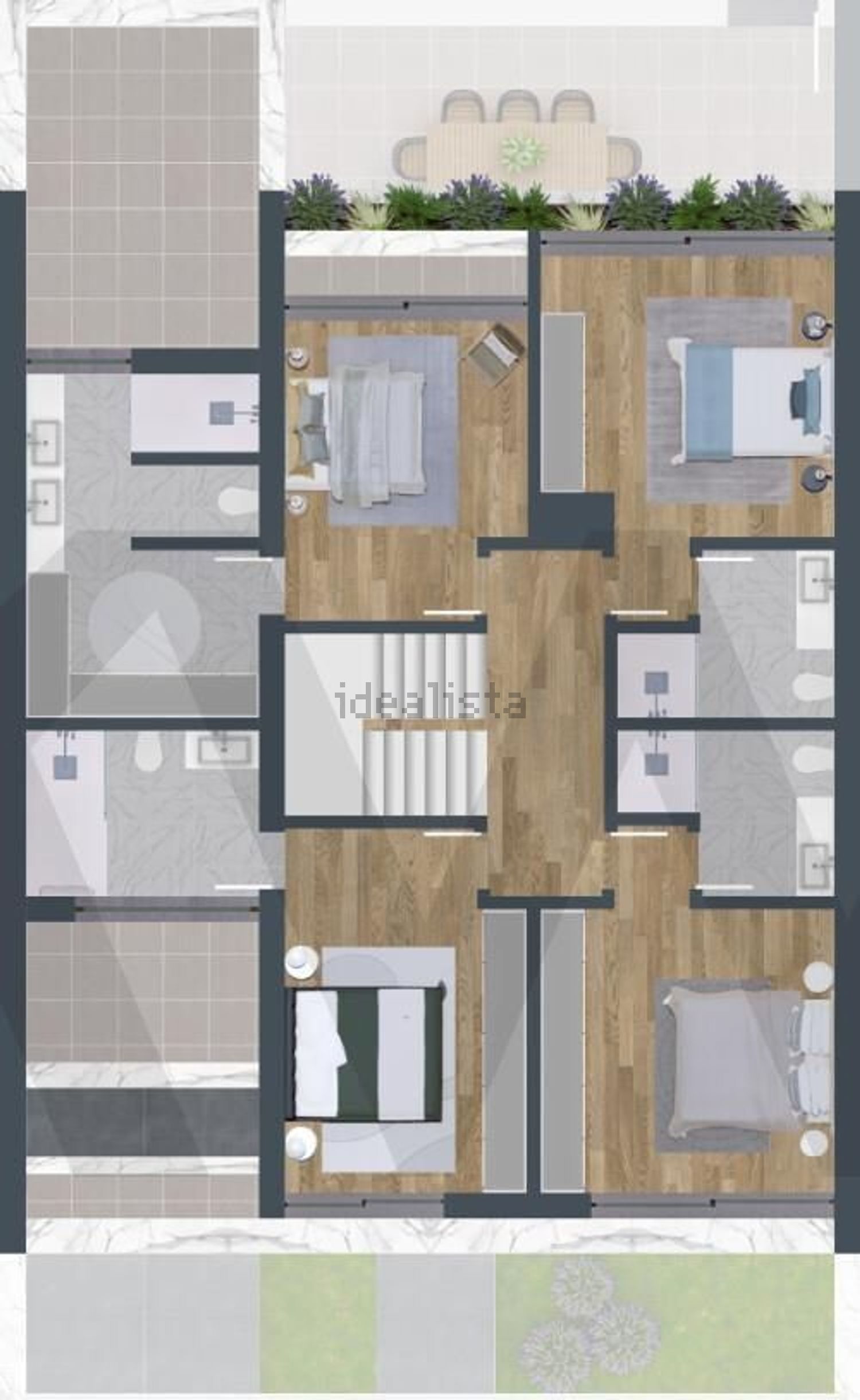 双拼别墅出售在Rua Marechal Craveiro Lopes s/n - 平面图