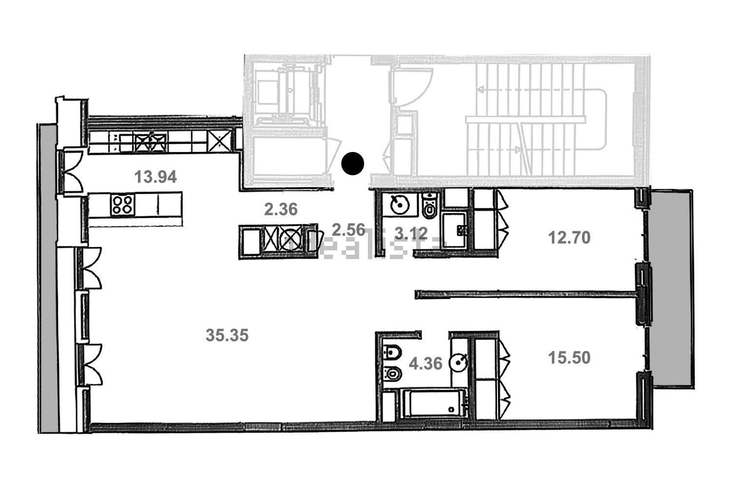 公寓 t2出售在Rua Duque de Palmela, 21 - 平面图