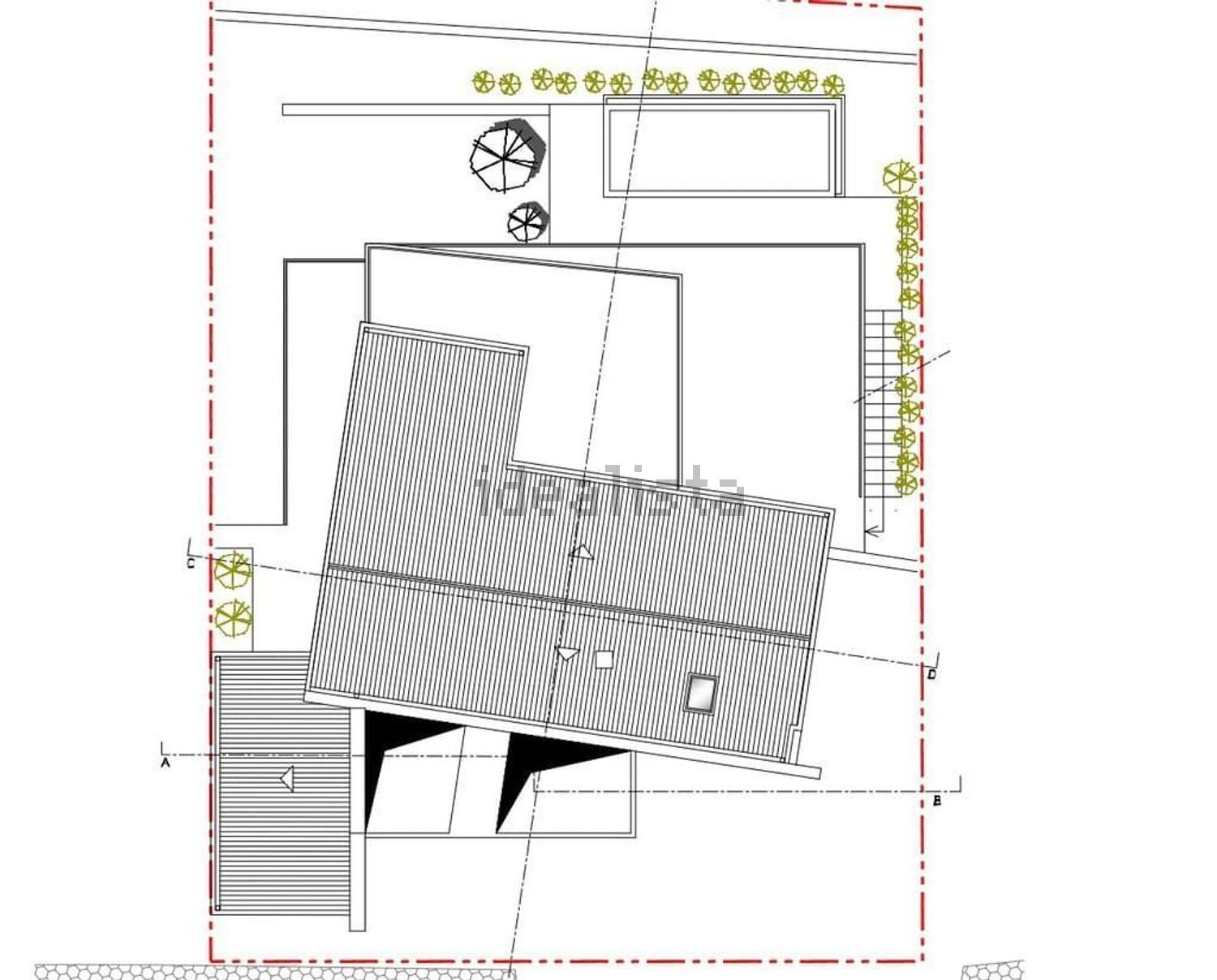 小楼房或独栋别墅出售在Rua das Lombas - 平面图