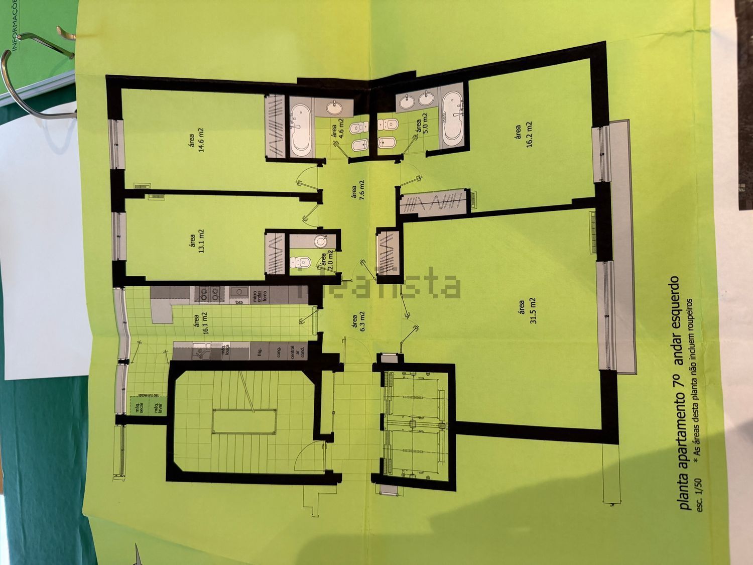 公寓 t3出售在Rua Mario de Azevedo Gomes, 1 - 平面图