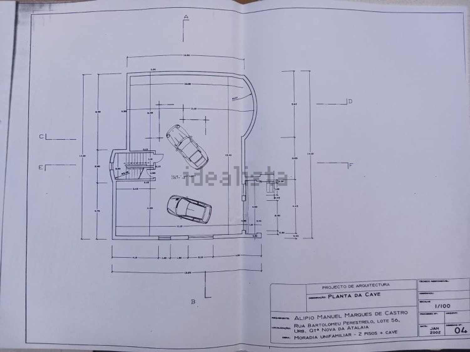 小楼房或独栋别墅出售在Rua Bartolomeu Perestelo, 189 - 平面图
